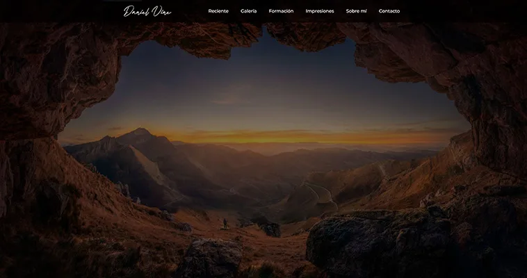 Daniel Vine Photography Homepage mockup